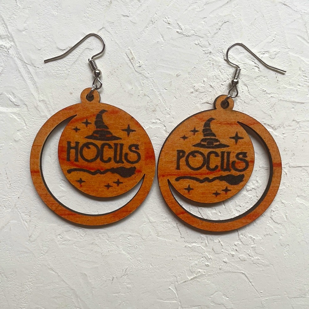 5 for $25 Hocus Pocus round Halloween earrings